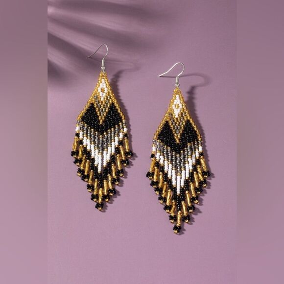 Boho statement earrings S269 - Picture 1 of 4